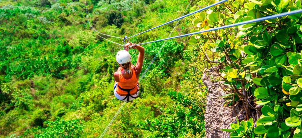 Ziplining in Samana