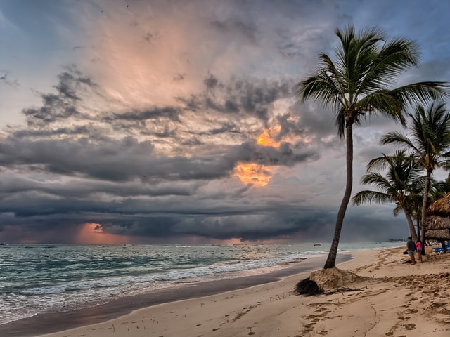 Lever du soleil sur la plage, Punta Cana, République Dominicaine