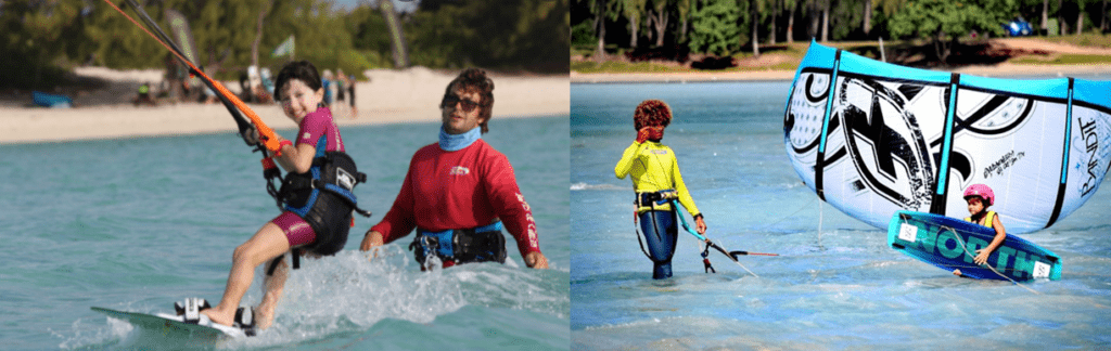 Kids kitesurfing in the Dominican Republic - beaches