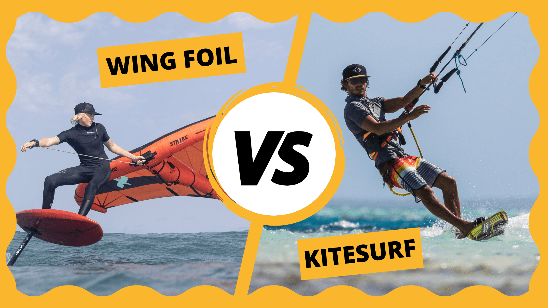 Wingfoil kitesurfing